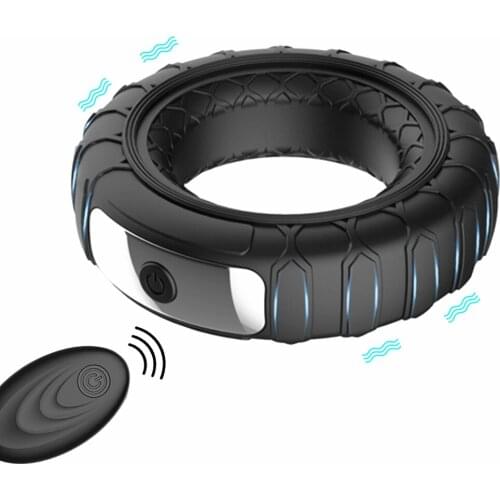 Silicone Cock Ring Sex Toys for Men Vibrating Penis Ring USB Rechargeable Delay Ejaculation