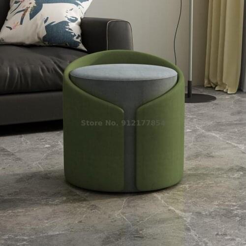 Nordic Sofa Stool Fashion Small Round Pier Living Room Low Stool Creative Household Makeup Dressing Stool Shoe Stool