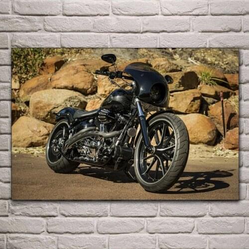 Style motorcycle bike design MM25 living room home wall modern art decor wood frame fabric posters