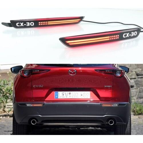 Rear Bumper Lights For Mazda CX-30 CX30 2020 2021 Led Turn Signal Reflector 12V Car Brake Fog Lamps Auto Accessories Light