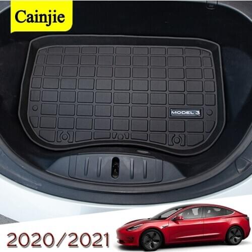 Waterproof Car Front Cargo Storage Tray Trunk Mat For Tesla Model 3 2017 2018 2019 2020 2021 Pad Cargo Box Floor Mats