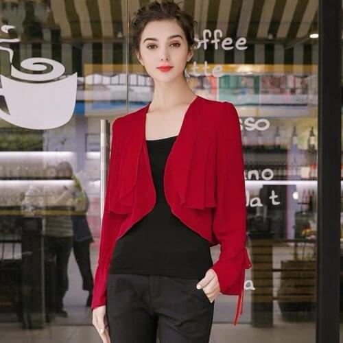 Plus size Korean style women office Chiffon Shirts Summer Half Sleeve Elegant Kimono Cardigan big size thin coat Blouses M-8XL