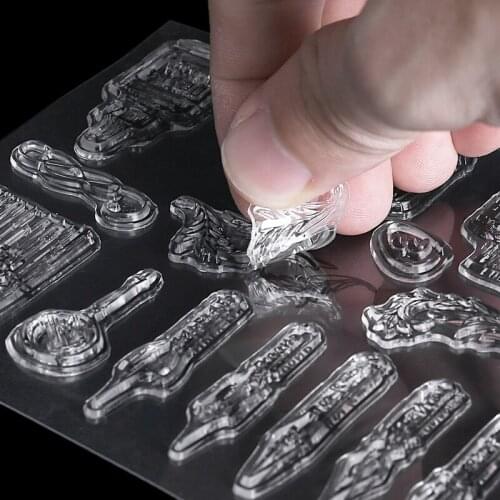 1PC Transparent Silicone Clear Rubber Stamp Sheet Cling Scrapbooking DIY Gift