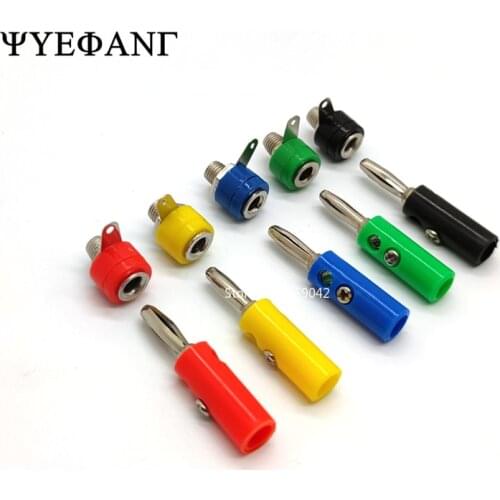 2set Male And Female 4mm Banana Plug Male And Female To Insert Connector Banana Pin DIY Audio Speaker Model Parts