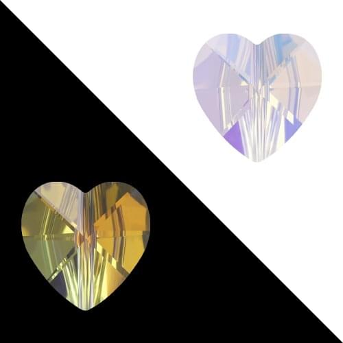 20pcs/lot Accessories for Jewelry Charm Crystal Heart 14mm Lampwork Glass Faceted Beads Loose Pendant DIY Making Costume Jewelry