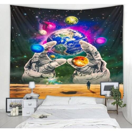 Astronaut Decoration Tapestry Space Planet Decoration Tapestry Bohemian Hippie Wall Tapestry Mandala Tapestry