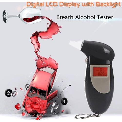 KKmoon Digital LCD Backlit Display Breath Alcohol Tester Breathalyzer Audible Alert