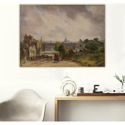 Citon John Constable《Title Sir Richard Steeles Cottage Hampstead》Canvas Oil painting Picture Modern Wall Decor Home Decoration
