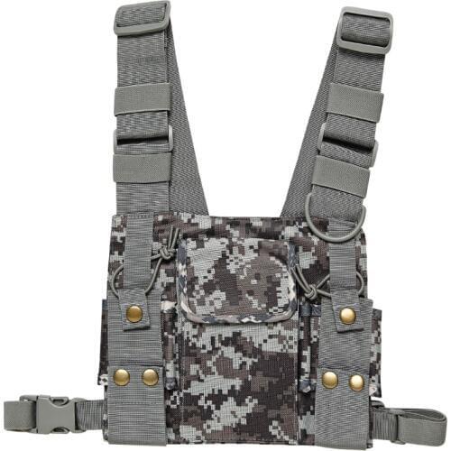 CS Tactics Chest Harness Front Pack Pouch Holster Vest Rig for Baofeng UV-5R UV-82 888S Radio Walkie Talkie Rescue Essentials