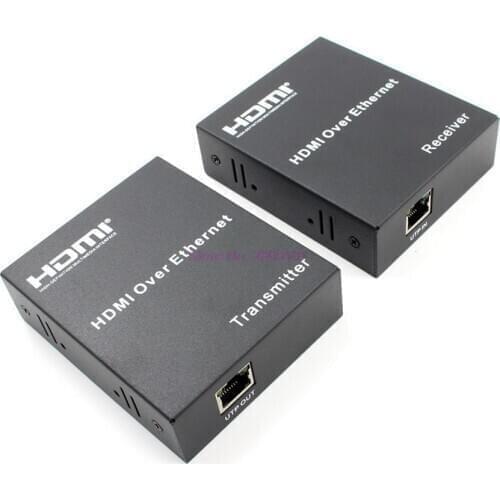 Dhl or fedex 10pcs 1080P HDMI Extender 120m over TCP/IP Cat5e/6 Ethernet Cable HDMI Infrared Transmitter/ Receiver WIth IR