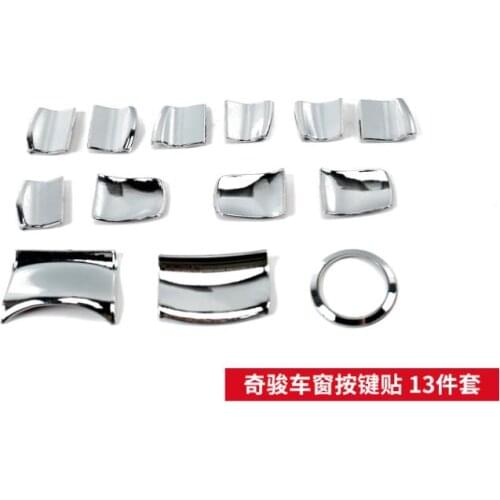 For Nissan Qashqai j11 X-trail T32 Almera Almera Sylphy Teana Tiida Chrome Car Window Lift Switch Button Cover Auto Accessories