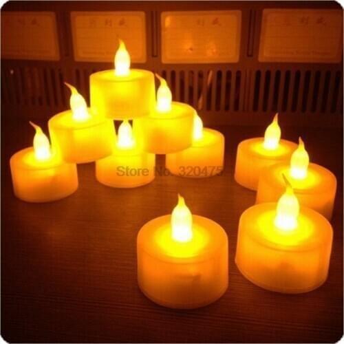 By dhl or ems 200 sets ,12 pcs/set Wedding Birthday Party Flickering Flameless LED Tealight Tea Candles Christmas Decoration