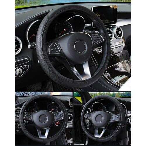 Breathable Leather Anti-Slip Car Steering Wheel Cover For Daewoo Matiz Nexia Lanos Nubira Lacetti Car Styling