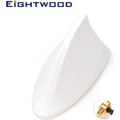 Eightwood Universal Auto Car ABS Roof Radio AM/FM Signal Shark Fin Style Aerial Antenna AU White
