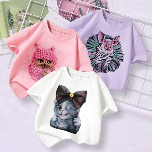 T-Shirt Summer Cartoon Childrens Short Sleeve T-Shirts For Boys Girls Kids Tee Baby T Shirt Toddler Tops Clothing Print Clothes