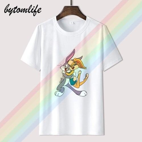 2020 Funny Movie Bugs Bunny And Lola Cartoon Short Sleeve T-Shirt Size S-3XL Fashion New Mens Tee