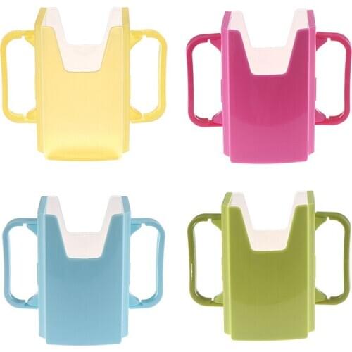 Hot sale Adjustable Safety Plastic Baby Toddler Juice Box Drinking Bottle Cup Milk Holder