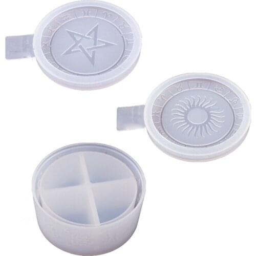 12 Constellation Storage Box Resin Casting Mold with Sun Star Lids Storage Container Epoxy Resin Casting Silicone Molds