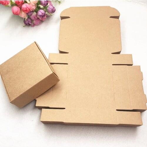 12pcs/Lot DIY Simple Type Kraft Paper Aircraft Boxes Container Storage Accept Customized Logo Boxes For Childrens Day Toys Doll