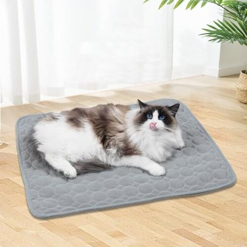 Dog Mat Cooling Summer Pad Mat For Dogs Cat Blanket Sofa Breathable Pet Dog Bed Summer Washable For Small Medium Large Dogs Cats