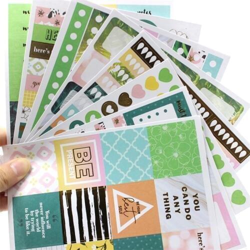 KSCRAFT 8pcs Get It Done Colorful Stickers for DIY Scrapbooking/photo album Decoration Card Making Crafts