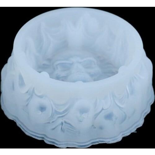 Crystal Epoxy Resin Mold Skull Ashtray Casting Silicone Mould Crafts Making Tool Dried Flower Resin Decorative DIY Hand Crafts