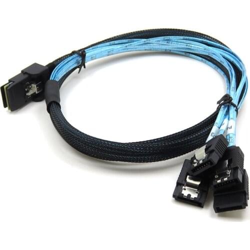 MINI SAS 36P SFF8087 to 4X sata 7pin motherboard server hard drive cable 12Gbps