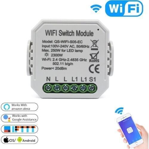 Tuya Wifi Power Meter Switch Module Concealed Wireless Relay Switch Consumption Monitor Measurement For Smart Home Dropship