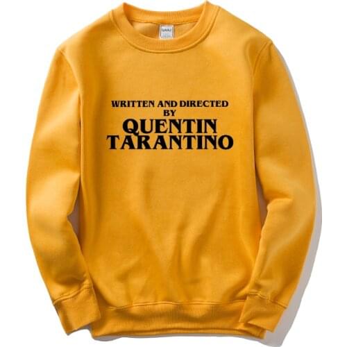 GAAJ WRITTEN AND DIRECTED BY QUENTIN TARANTINO Men Women Sweatshirt Yellow Cotton Male Man Fleece Streetwear Hip Hop Brand 3XL
