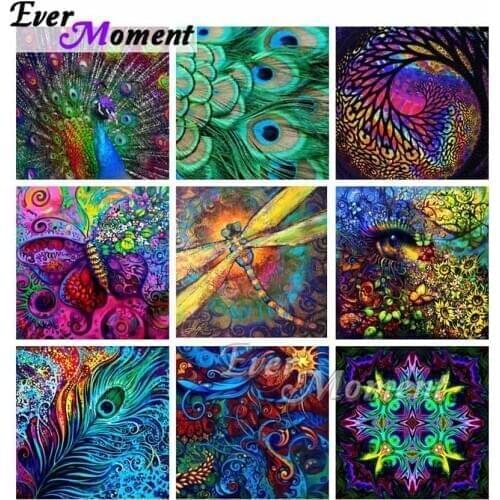 Ever Moment Diamond Painting Colorful Butterfly Dragonfly New Arrivals Full Square Drills Diamond Embroidery For Giving ASF2182