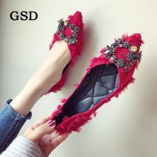 Newest Spring Autumn Casual Women Shoes Fashion Rhinestone Bees Pattern Flats Lady Soft Cozy Loafers Cloth Female Footwear
