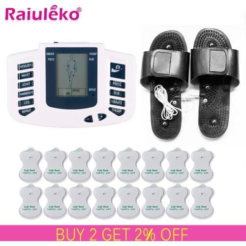 NEW!Health Care Electrical Muscle Body Stimulator Massageador Tens Acupuncture Therapy Machine Slimming Body Massager 16pcs pads