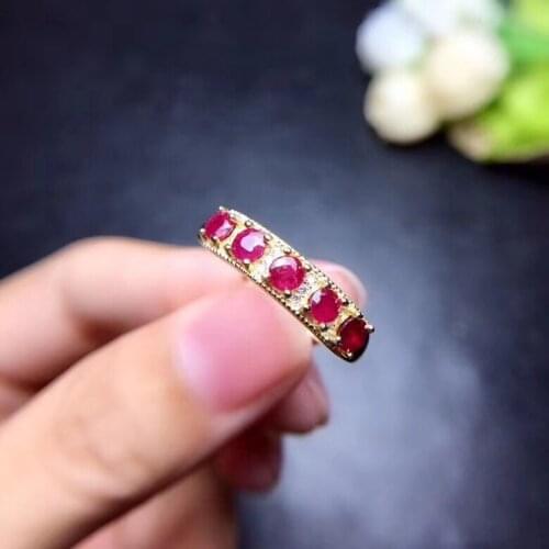 Original ruby ring Free shipping Natural real ruby 925 sterling silver Fine handworked jewelry gemstone