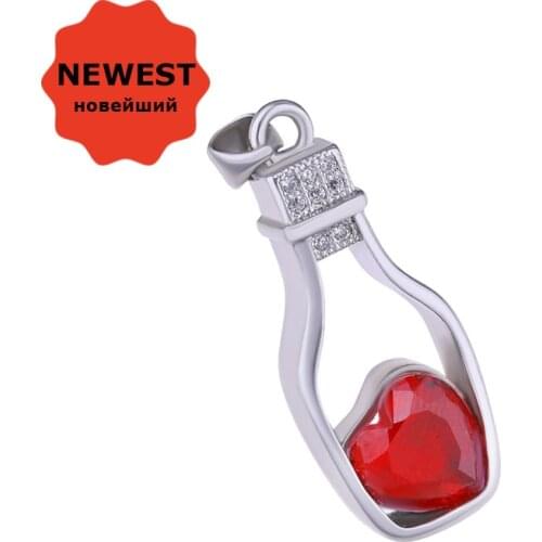 Latest Design Popular Style Love Drift Bottles Charm Pendant For Women Necklace Jewelry Making Lucky Wish Bottle Heart Charms