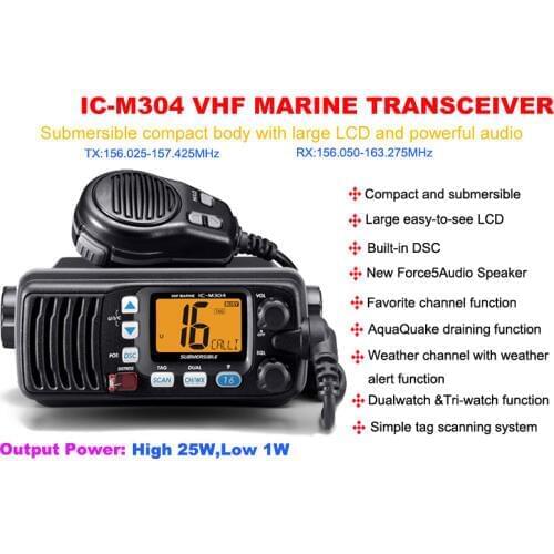 IC-M304 Submersible VHF Marine Transceiver