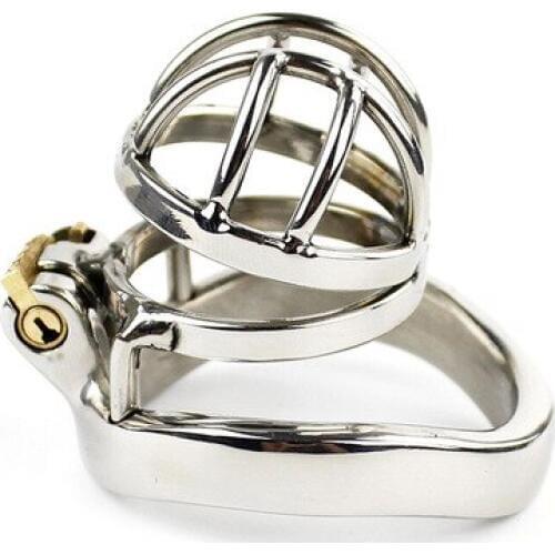 Chastity belt male male chastity stainless steel ball stretcher sex ring for men male chastity device A273