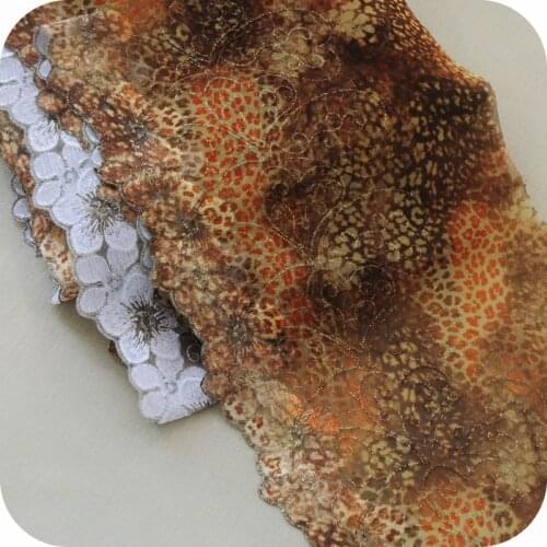 Romantic Stretch Mesh Embroidery African Lace Fabric Soft Clothes Cheongsam Skirt Passion Underwear Panties Bra Sewing Material