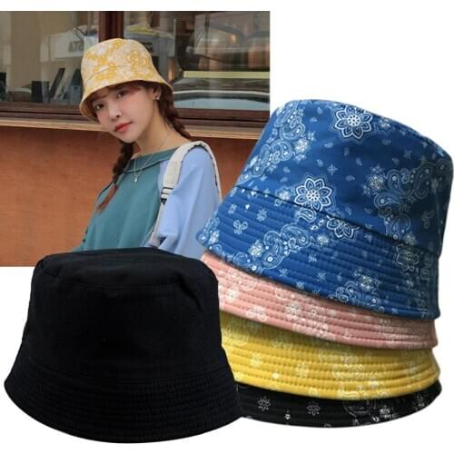Summer Women Paisley Print Folding Double Sided Reversible Sun Hat Bucket Cap Sun Hat Bucket Cap Sun Hat Bucket Cap Sun Hat Buck