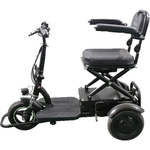 Three Wheels Electric Bicycle Scooter Electric Bicycles 10 Inch 48V 350W Black/Red/Blue Foldable Electric Tricycle Scooter Bike