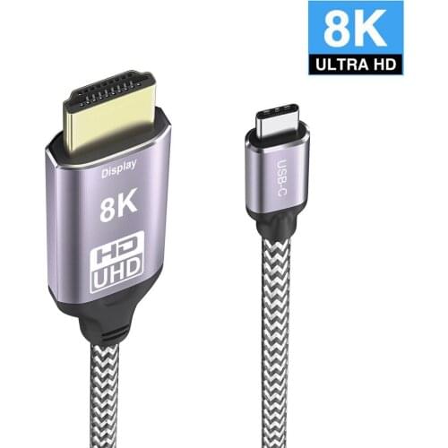 USB4 USB-C Type-C Source to HDMI 2.0 Display 8K UHD 4K DP to HDMI Male Monitor Cable Connector 1.8m 6ft