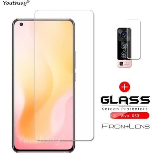 For Vivo X50 Glass For Vivo X50 Y20 V20 Y12S Tempered Glass Screen Protector Camera Lens Film Glue Glass For Vivo X50 Protective