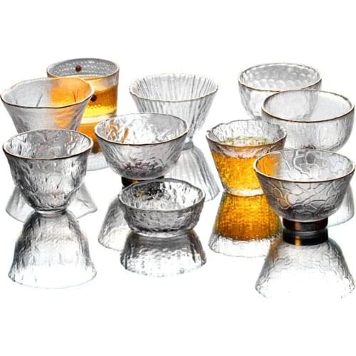 1Pc Japanese Transparent Hat Cup Phnom Penh Small Cup Tea Tasting Cup Glass Tea Set