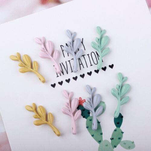 10PCs 11*26MM Candy Colors Enamel Alloy Leaft Charms DIY Ornament Accessories Jewelry Finding Earring Necklace Pendants