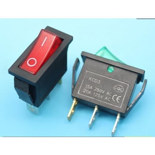 10PCS Red LED illuminated Rectangle On/Off Long Rocker Switch SPST Car Dash 15A 250VAC, 20A 125VAC