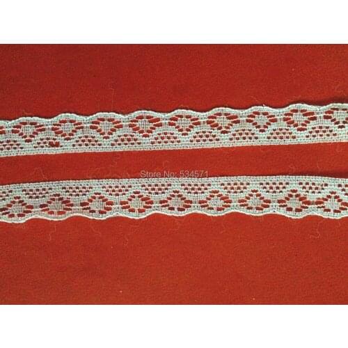 100 yards/lot 10mm (1cm) width ivory Lace trim DIY sewing handicraft accessories garment ribbon headband zakka lace trim