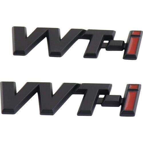 2 pcs Black VVTI VVT-i for Fender Emblem Badge Sticker