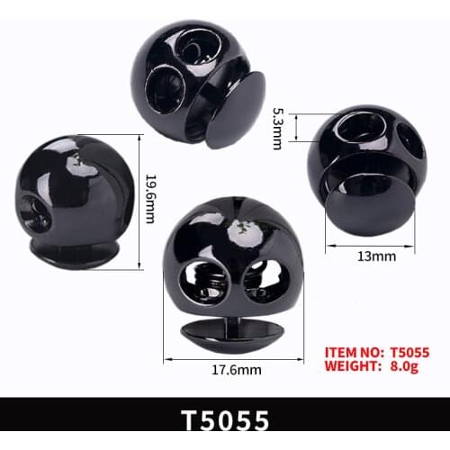 30Pcs Alloy Metal Cord Lock End Toggle Double Hole Spring Stopper Fastener Slider Toggles for Luggage Clothing Backpack Tent