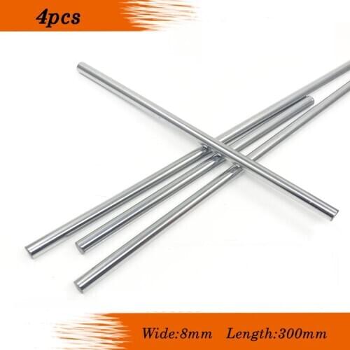 4pcs 8mm 8x300 linear shaft 3d printer 8mm x 300mm Cylinder Liner Rail Linear Shaft axis cnc parts 8*300mm