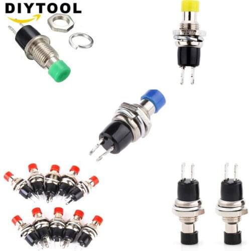 5pcs 7mm Momentary Push button Switch Press the reset switch Momentary On Off Push Button Micro Switch Normally Open NO pbs-110