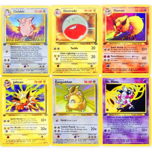 48pcs Pokemon Jungle 1997 2nd Expansion Pack Reissue Toys Hobbies Hobby Collectibles Game Collection Anime Cards